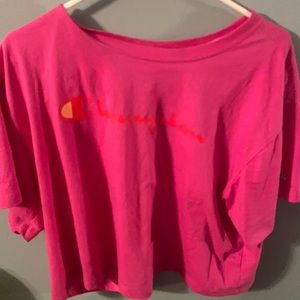 champion pink crop top